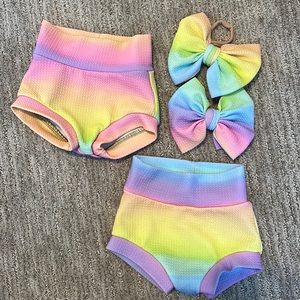 TWIN SET bummie and bow set